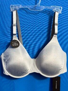 NEW $72.00 NATORI 38C / 38 C ~ QUARRY / GREY LIQUID SMOOTH SCOOPED NECKLINE BRA